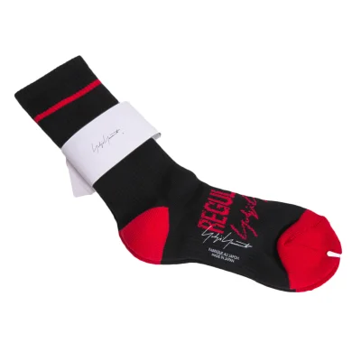REGULATION yohji yamamoto Logo Jacquard Rib Socks