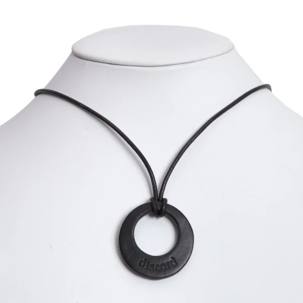 Yohji yamamoto discord Leather Necklace Black  K-170612_001