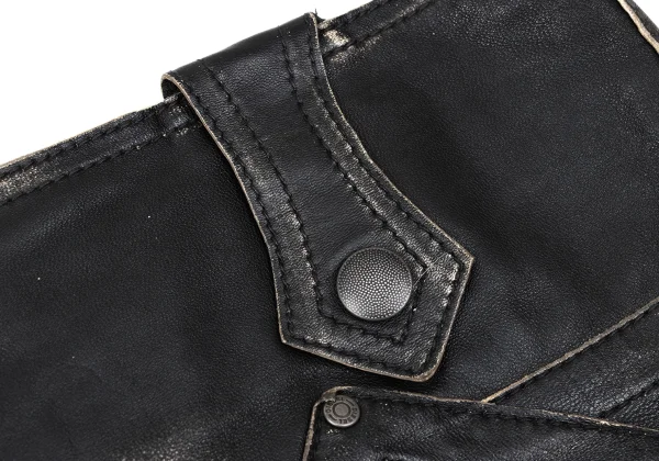 DIESEL Zip Pocket Design Leather Mini Skirt K-170615_004