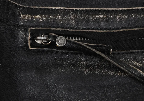 DIESEL Zip Pocket Design Leather Mini Skirt K-170615_008