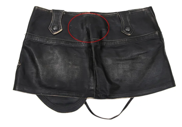 DIESEL Zip Pocket Design Leather Mini Skirt K-170615_015