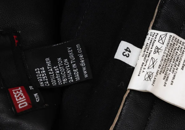 DIESEL Zip Pocket Design Leather Mini Skirt K-170615_018