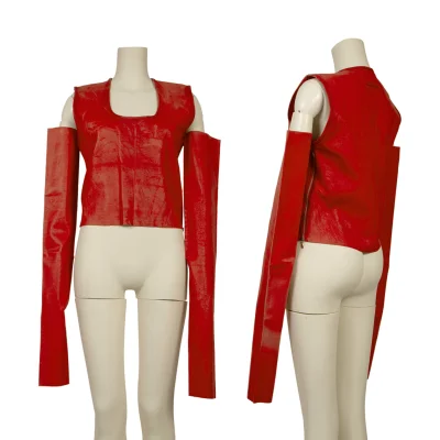 Jean Paul GAULTIER FEMME Lamb Leather Arm Covers Sleeveless Top