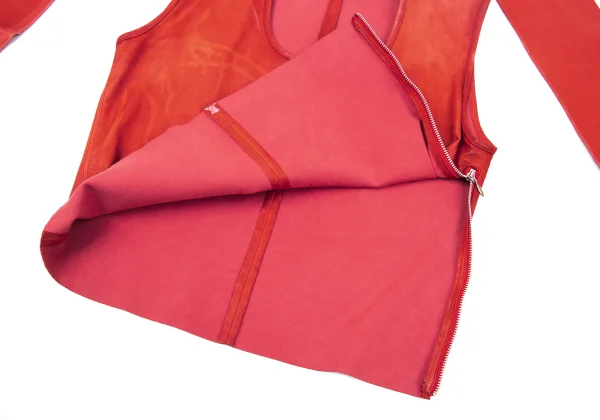 Jean Paul GAULTIER FEMME Lamb Leather Arm Covers Sleeveless Top K-170616_011