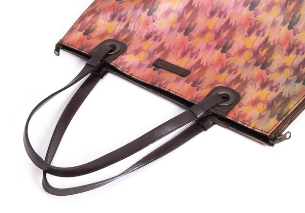 Jean Paul GAULTIER Feather Reversible V Cyber Tote Bag K-170618_010