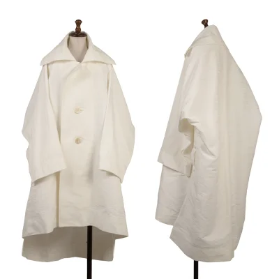 ISSEY MIYAKE Cotton Poly sStroke Jacquard Loose Coat