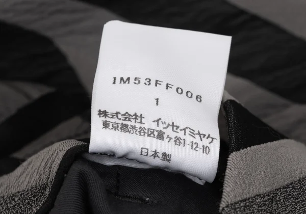 ISSEY MIYAKE Stretch Mixed-material Striped Pants K-170623_014