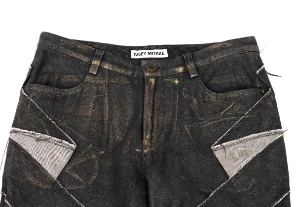 ISSEY MIYAKE Foil Print Patchwork Design Pants K-170624_002