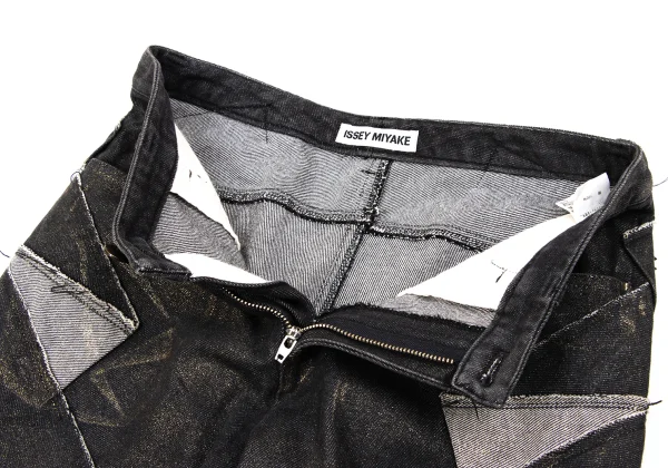 ISSEY MIYAKE Foil Print Patchwork Design Pants K-170624_004