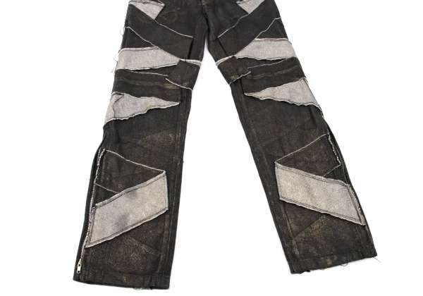 ISSEY MIYAKE Foil Print Patchwork Design Pants K-170624_006