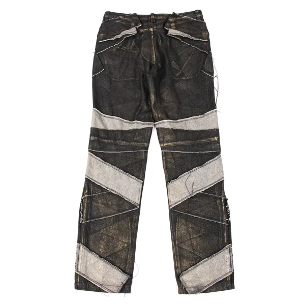 ISSEY MIYAKE Foil Print Patchwork Design Pants K-170624_011