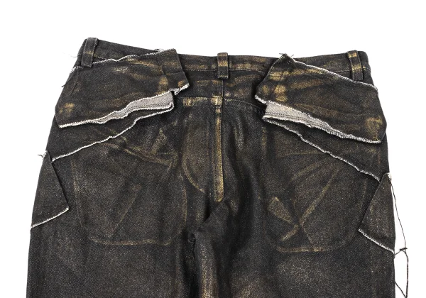 ISSEY MIYAKE Foil Print Patchwork Design Pants K-170624_012
