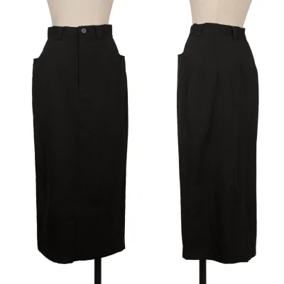 Y's Wool Back Slit Skirt