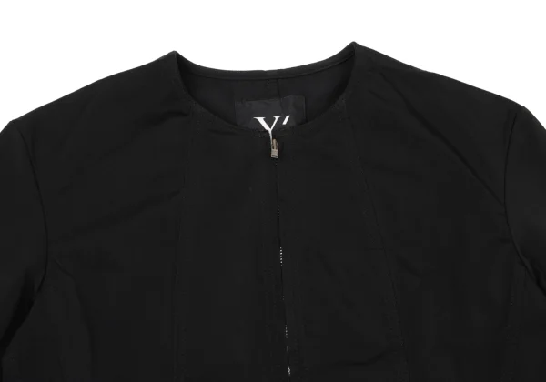 Y's Poly Zip-up Collarless Jacket K-170640_003