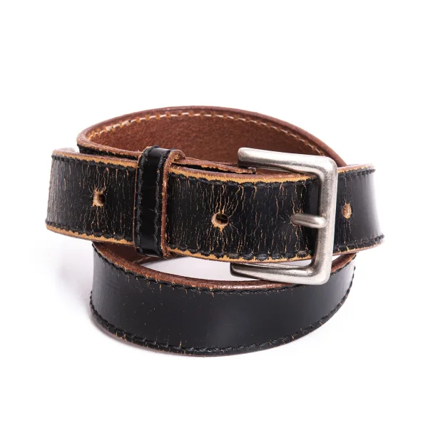 Y's Leather Belt Black  K-170644_001