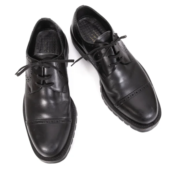 COMME des GARCONS HOMME Vibram-soled Leather Shoes Black 25.5(About US 7.5) K-170645_001