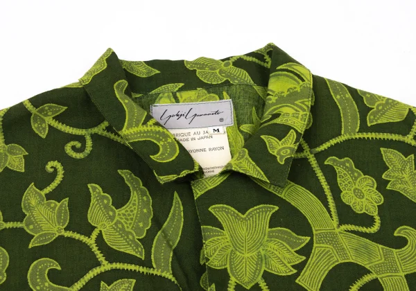 Yohji Yamamoto FEMME Rayon Botanical Print Open-collar Shirt K-170646_005