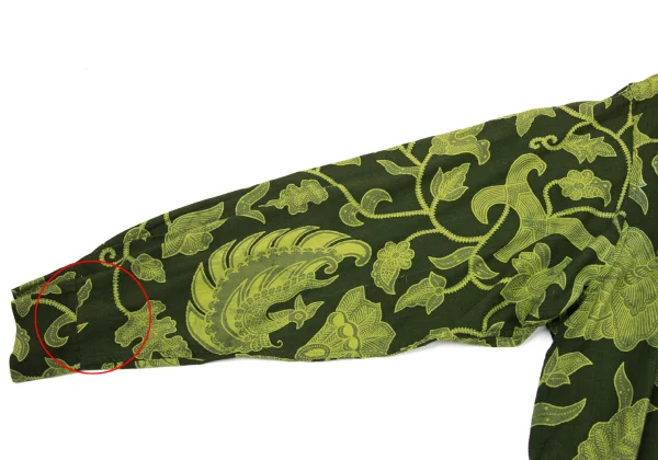 Yohji Yamamoto FEMME Rayon Botanical Print Open-collar Shirt K-170646_008