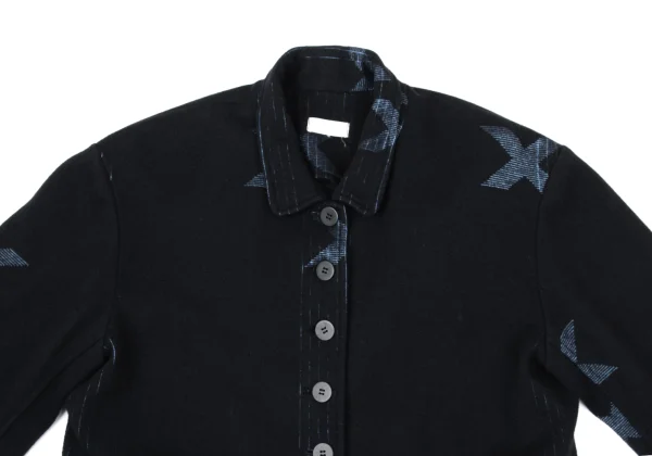 Yohji Yamamoto×THE GINZA STORY Cross Pinstripe Woven Design Jacket K-170647_003