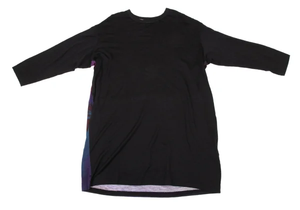 BLACK Scandal Yohji Yamamoto Suzume Uchida Wool Back Graphic Print Long Tops K-170652_005