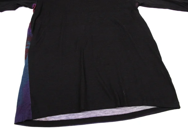 BLACK Scandal Yohji Yamamoto Suzume Uchida Wool Back Graphic Print Long Tops K-170652_010