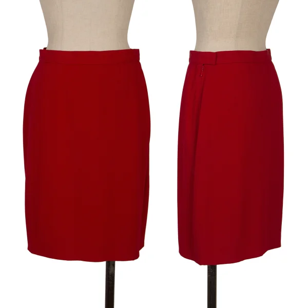 SONIA RYKIEL Rayon Blend Trapezoid Skirt Red 38 K-170655_001