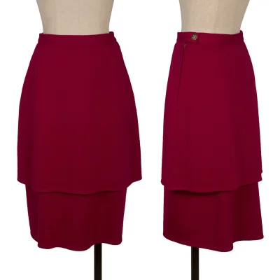 SONIA RYKIEL Wool Layered Design Skirt