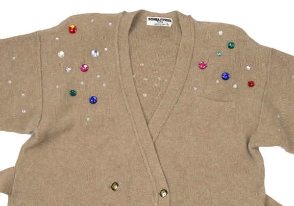 SONIA RYKIEL Colorful Bijou Embellished Knit Cardigan K-170663_003