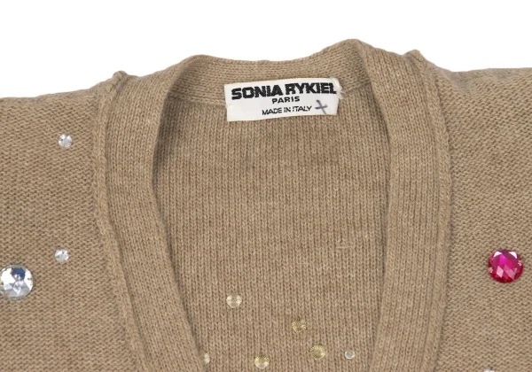 SONIA RYKIEL Colorful Bijou Embellished Knit Cardigan K-170663_004