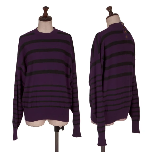 SONIA RYKIEL Striped Knit Purple,Black 36 K-170665_001