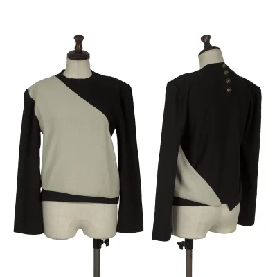 SONIA RYKIEL Wool Angola Harf Layered Knit Sweater