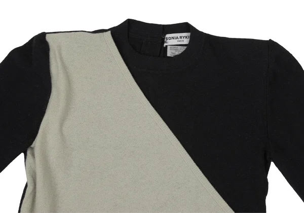 SONIA RYKIEL Wool Angola Harf Layered Knit Sweater K-170667_003