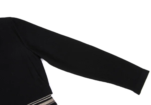 INSCRIPTION RYKIEL Wool Stripe Layered Knit Sweater K-170669_005