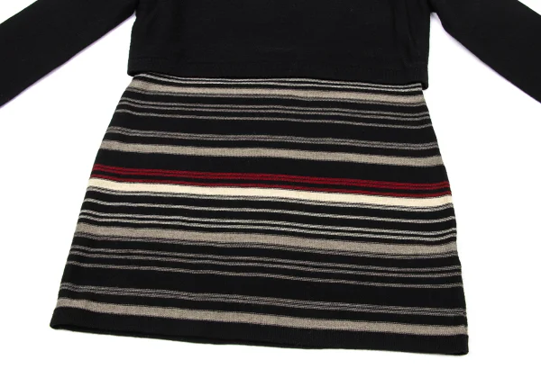 INSCRIPTION RYKIEL Wool Stripe Layered Knit Sweater K-170669_007