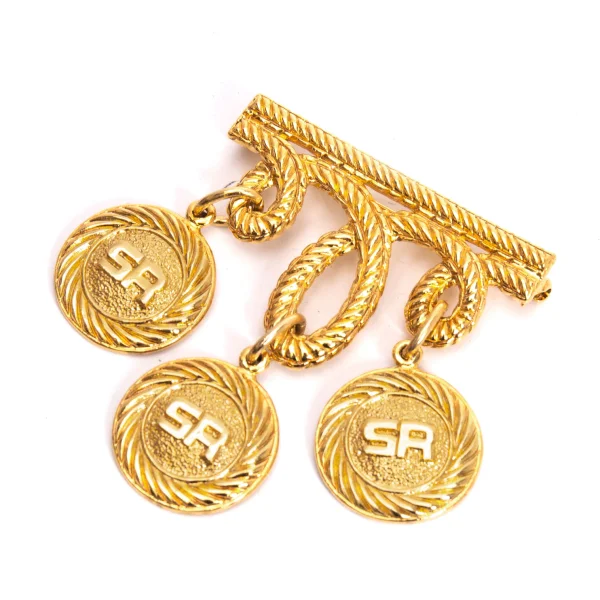 SONIA RYKIEL Rope Design Brooch Gold  K-170672_001