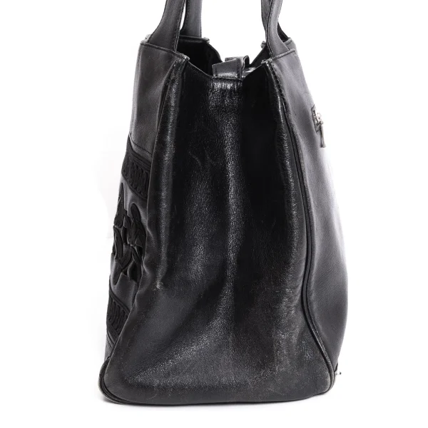 Jean Paul GAULTIER Embroidery Cutting Leather Tote Bag K-170677_004