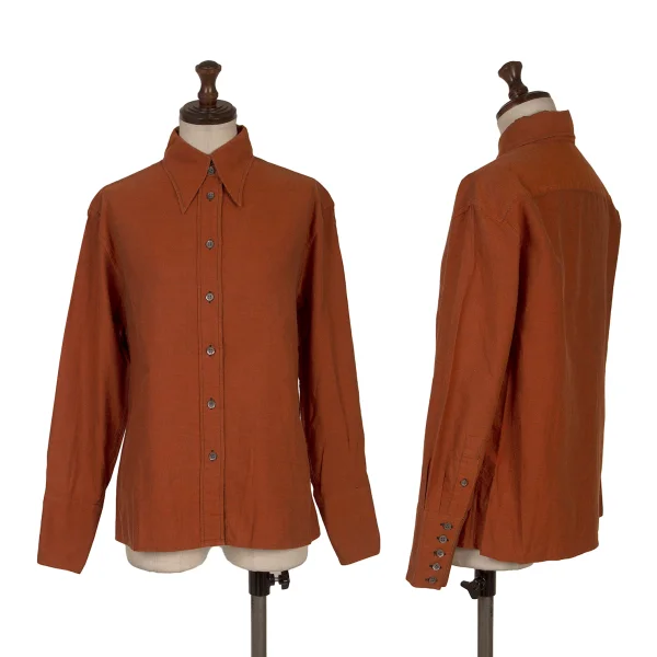 Paul Smith WOMEN Cotton Button Cuff Shirt Brown 42 K-170679_001