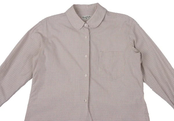 MARGARET HOWELL Cotton Check Round Collar Shirt K-170680_003
