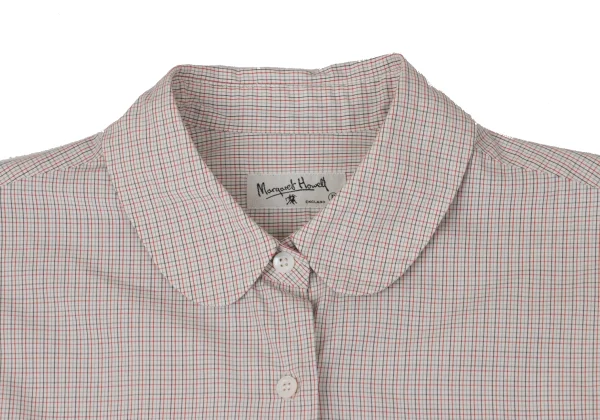 MARGARET HOWELL Cotton Check Round Collar Shirt K-170680_004
