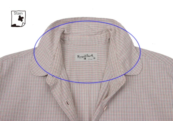 MARGARET HOWELL Cotton Check Round Collar Shirt K-170680_005
