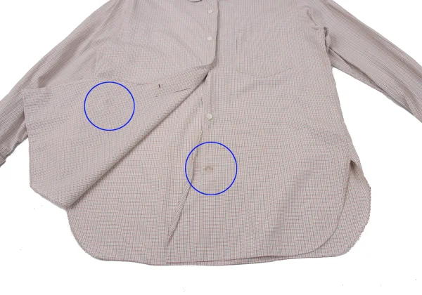 MARGARET HOWELL Cotton Check Round Collar Shirt K-170680_012