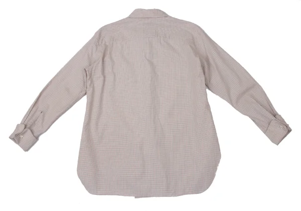 MARGARET HOWELL Cotton Check Round Collar Shirt K-170680_016