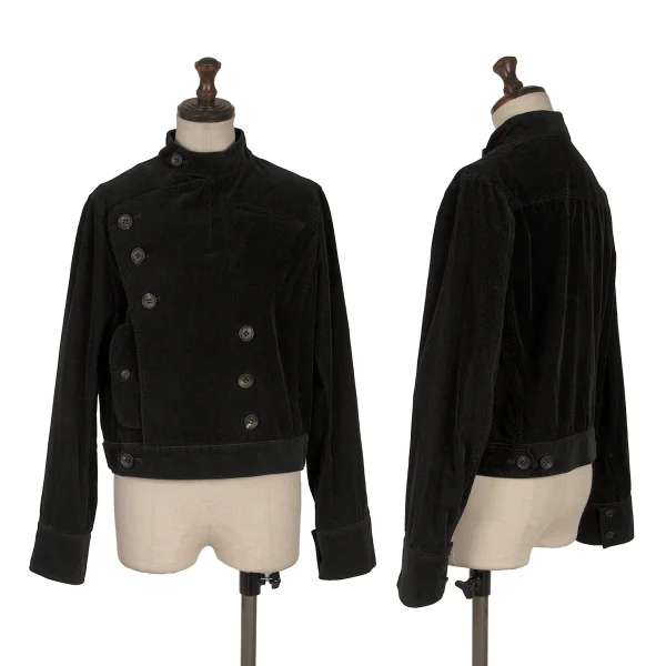 Y's Cotton Corduroy Motorcycle Jacket Black 2 K-170684_001