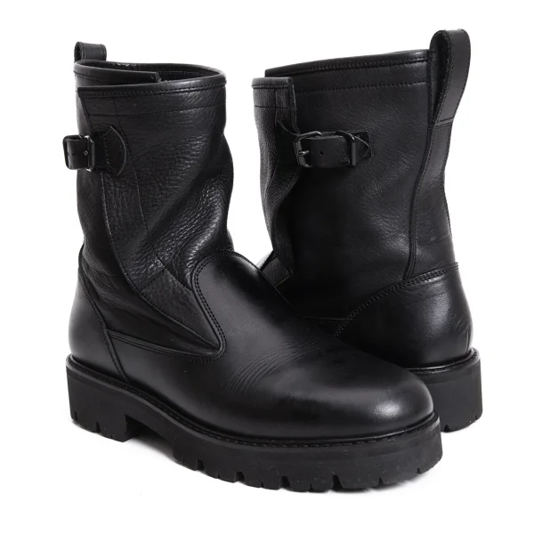 Y's Belted Leather Boot Black 5 (US About 7.5) K-170688_001