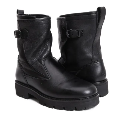 Y's Belted Leather Boot