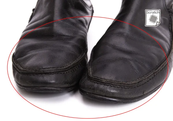 Y's Fringe Side Zip Leather Boots K-170689_003