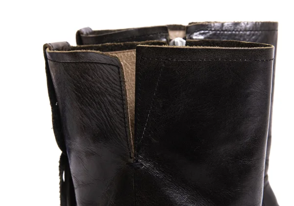 Y's Fringe Side Zip Leather Boots K-170689_008