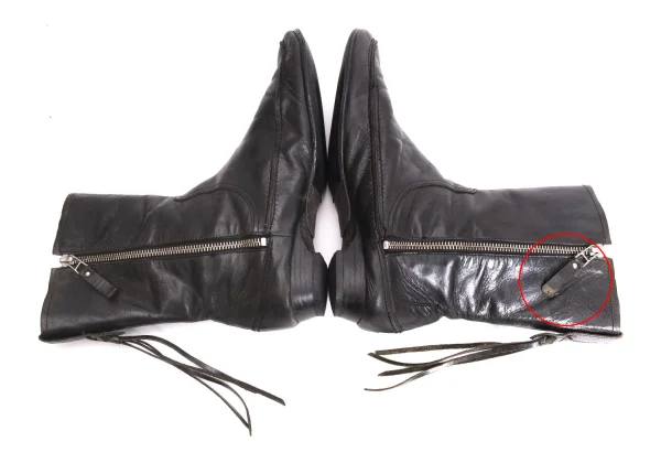 Y's Fringe Side Zip Leather Boots K-170689_009