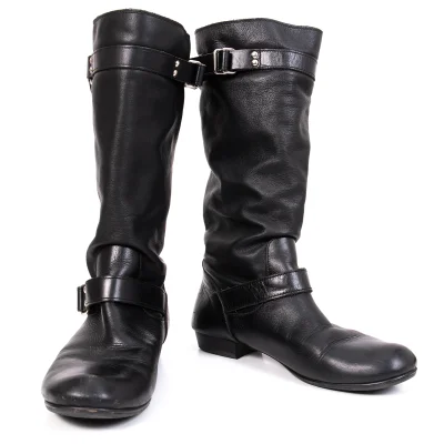 Y's Double Belted Leather Boots
