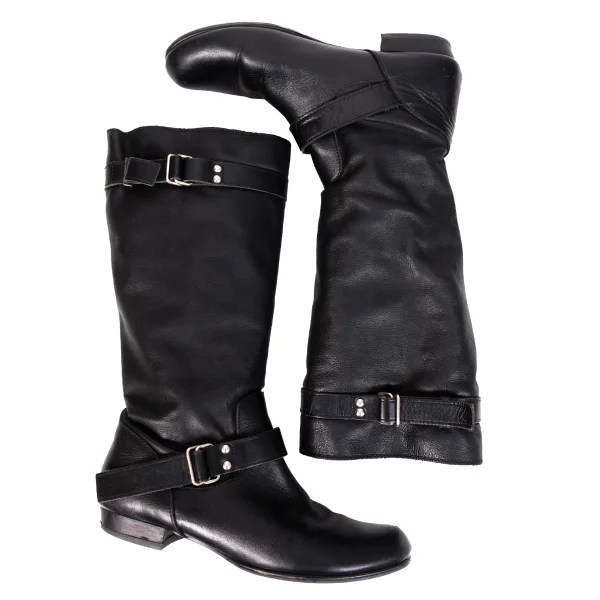 Y's Double Belted Leather Boots K-170690_003